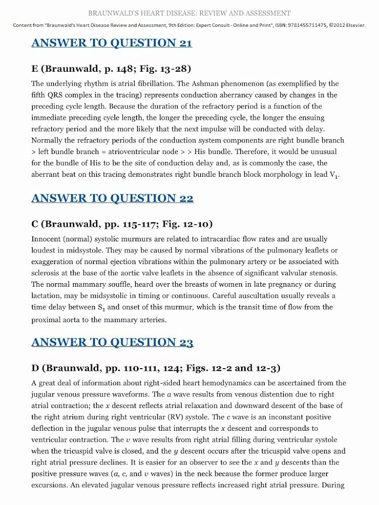 Braunwald's Heart Disease: Review and Assessment (Companion